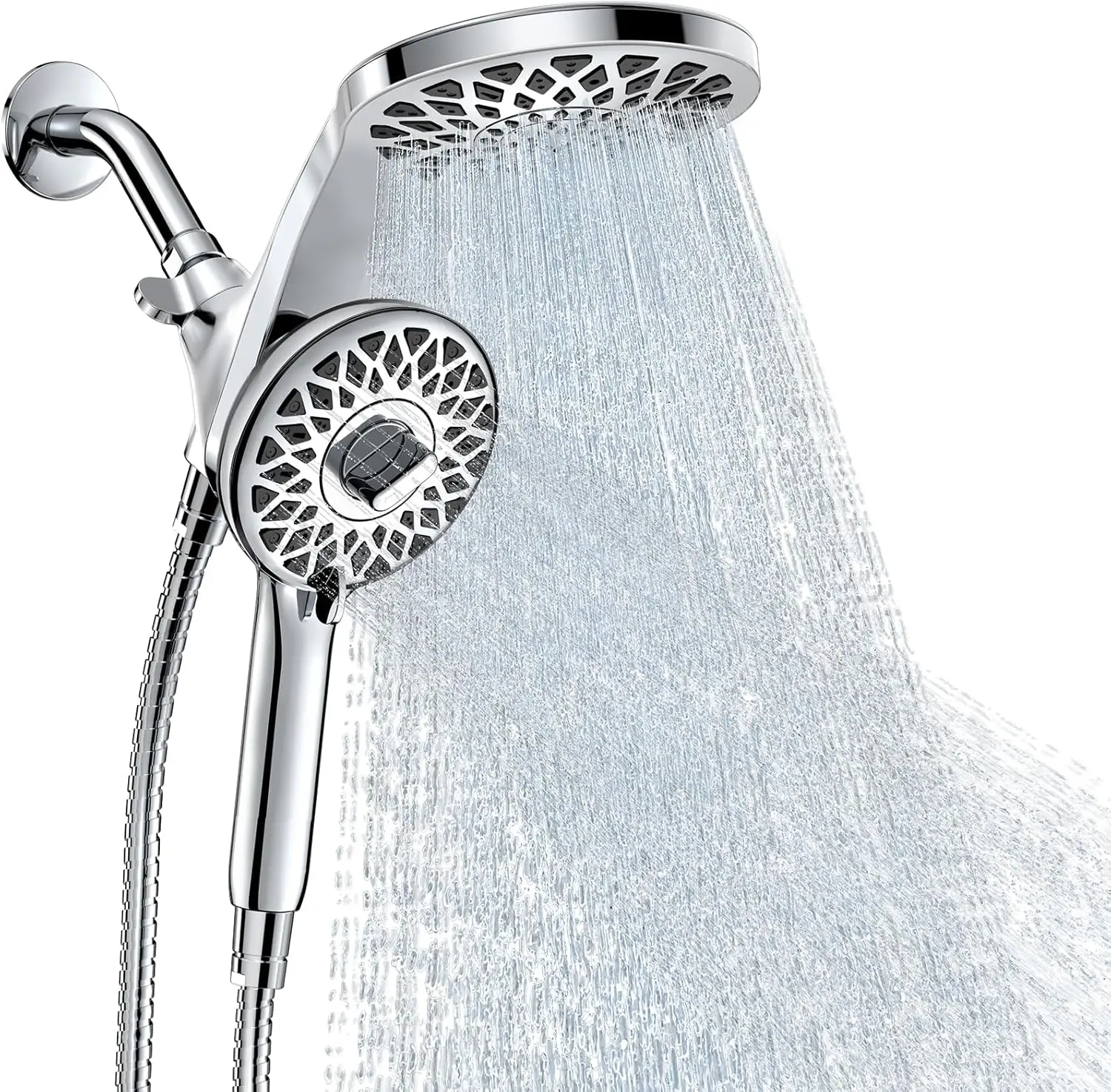 

Rain Shower Head with Handheld Spray Combo Detachable Dual Shower Head with 10 Sprays Modes Upgrade Knob Selector and Magnetic