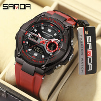 SANDA 2024 New Men's Watches 50M Waterproof Quartz Wristwatch Sport Military LED Digital Watch for Male Relogios Masculino 3123