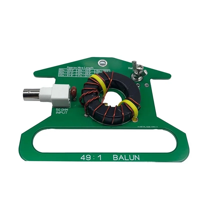 49:1 BALUN Finished PCB Shortwave Receive Antenna Balun No Tuning 50 Ohm Input HF Radio Antenna Matching Transformer Accessory