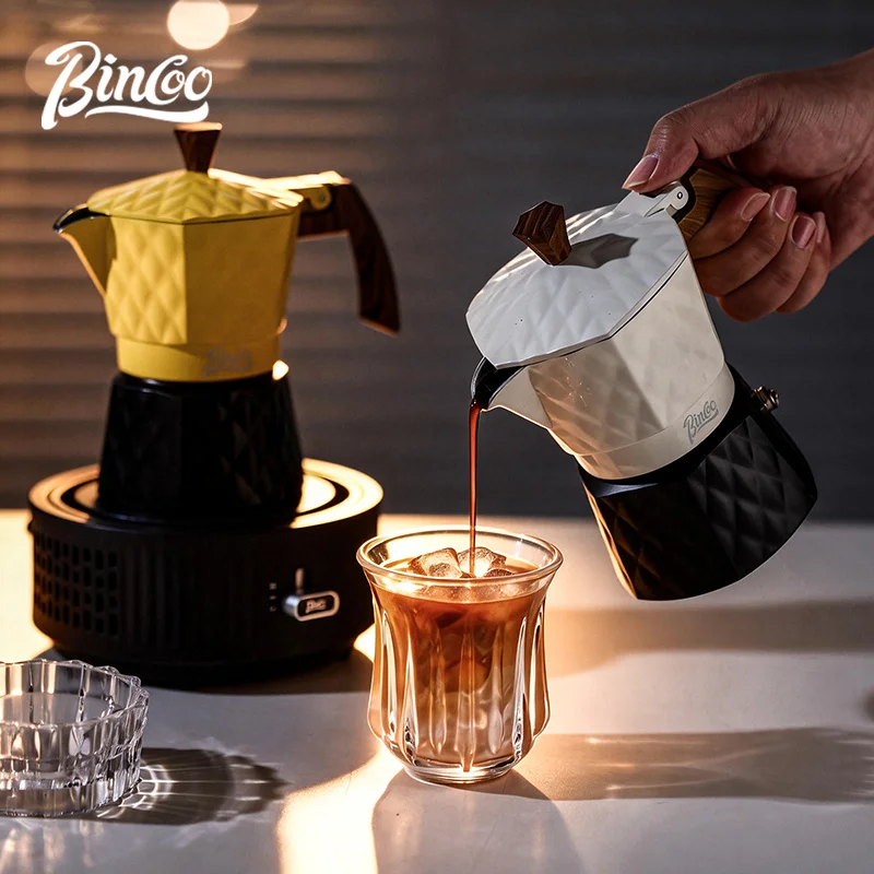 Bincoo Classic Stovetop Italian-Style Espresso Maker, Moka Pot Suitable for Brewing Italian and Cuban Coffee, Ideal for Home