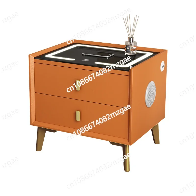 

Multifunctional Smart Bedside Table Bluetooth Speaker Modern Two Pumps Wireless Charging USB