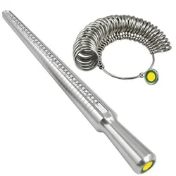 Metal Ring Sizer Measuring Tool Set Gauge Mandrel Stick Finger Tool Jewelry Making Equipments Accessories