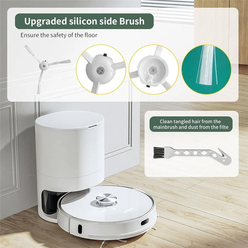 

ABNL For Roborock Q8 Max+ And Q8 Max Vacuum Cleaner Replacement Accessories Kit Main Side Brushes Filters Mop Pads Dust Bags