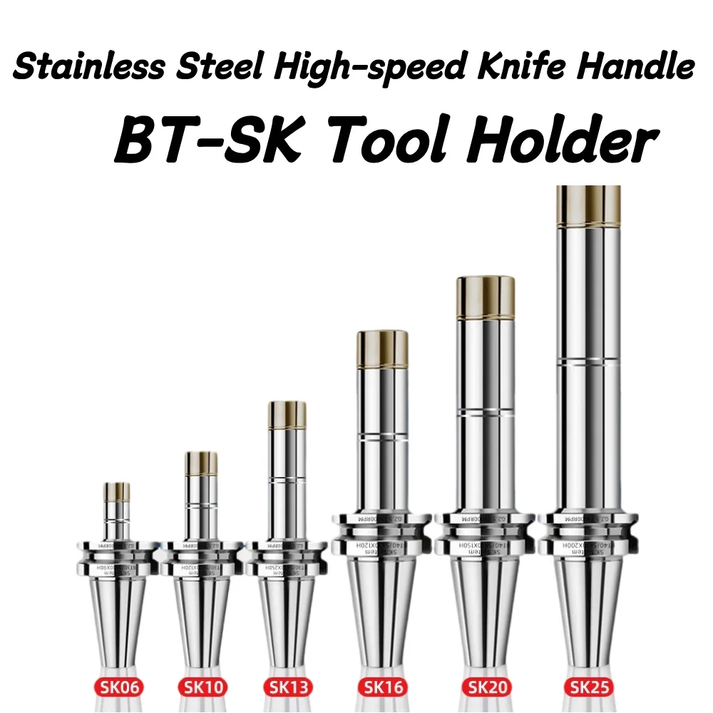 High Precision High Speed CNC Tool Holder, BT30 BT40 SK06-SK20 GSK Collet Chuck, Durable BT SK Bracket for Milling Machining