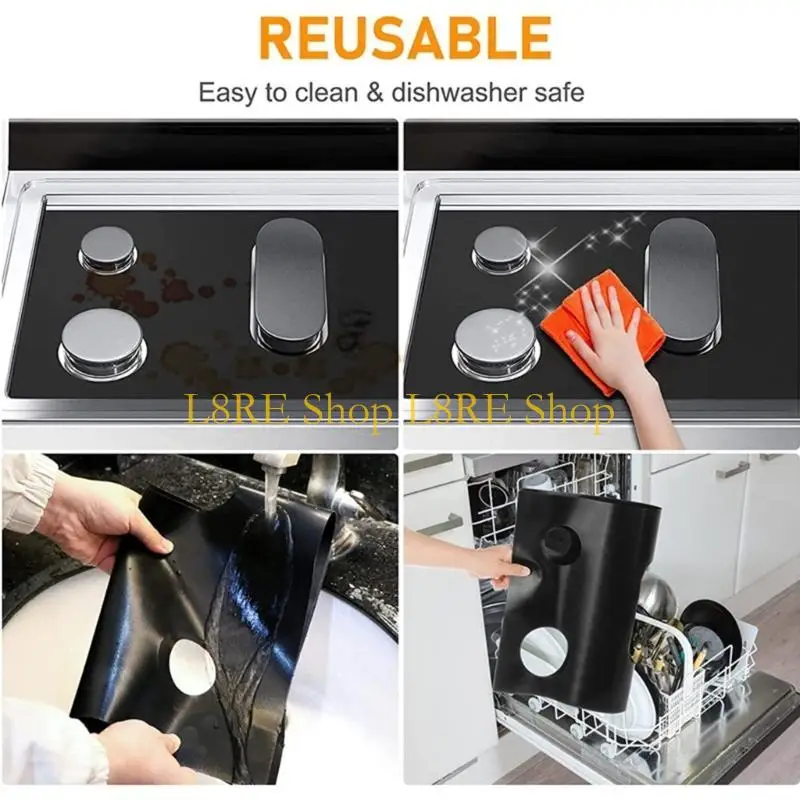 واقي كوكتووب مقاوم للحرارة L8RE ل 5 شعلات غاز موقد موقد موقد موقد حارس المطبخ