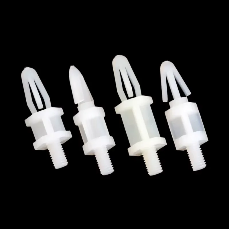 4mm Hole PA66 Nylon Single-Head Push-Type PC Board Spacer, Plastic Standoff for Circuit Boards
