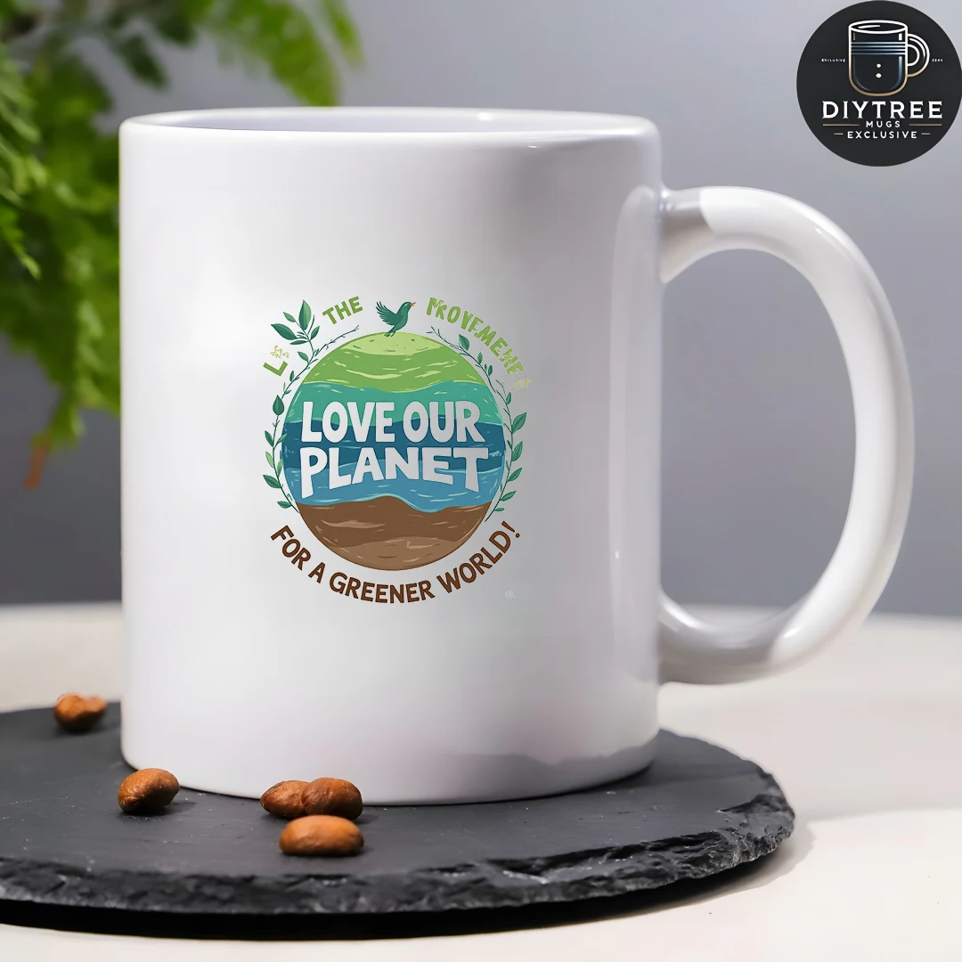 صديقة للبيئة 11oz Earth Globe Mug Love Earth Green Planet Cup عيد الميلاد كأس مكتب الأسرة #4
