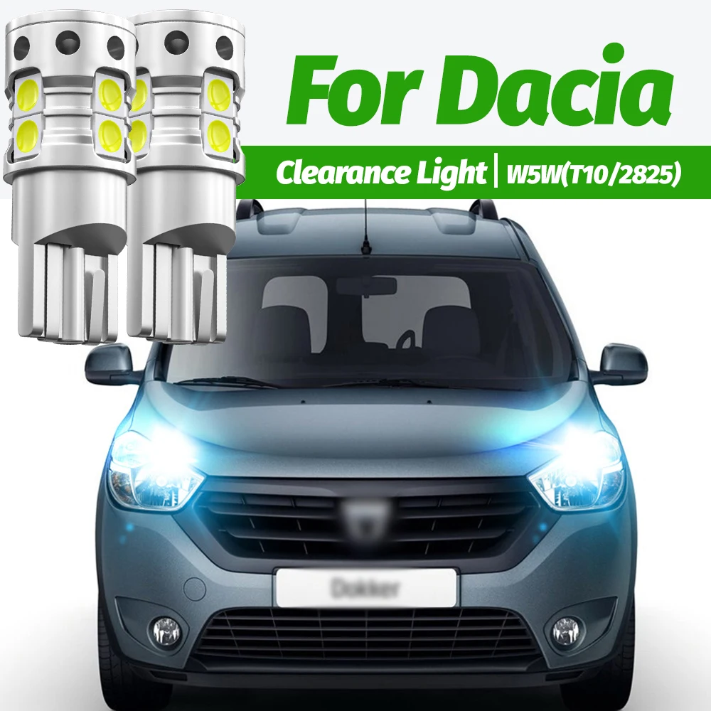 

2 шт. светодиодные габаритные лампы для парковки W5W T10 194 Canbus для Dacia Dokker 2012-2018 Lodgy Logan 2004-2012 Sandero Duster