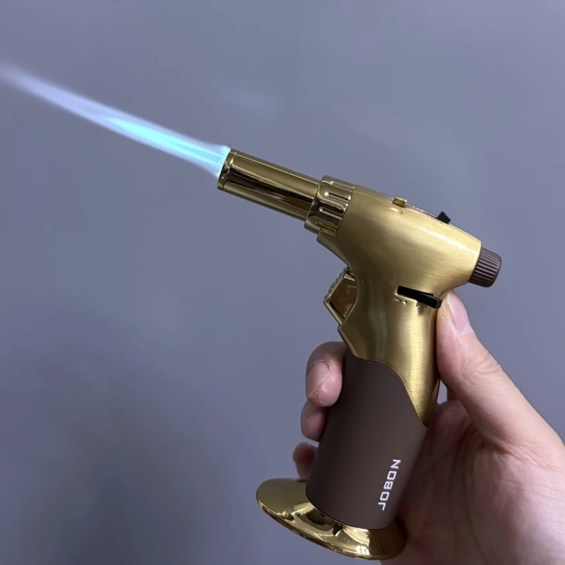 J0BON Straight Torch Lighter Call Switch Flame Safety Lock Spray Gun Double Flame, Cigar Light Cigarette Outdoor Barbecue