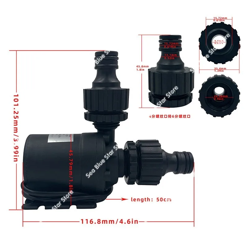 Water pump ceramic shaft core DC brushless motor submersible pump small booster pumping  water-cooled fish tank low noise pump