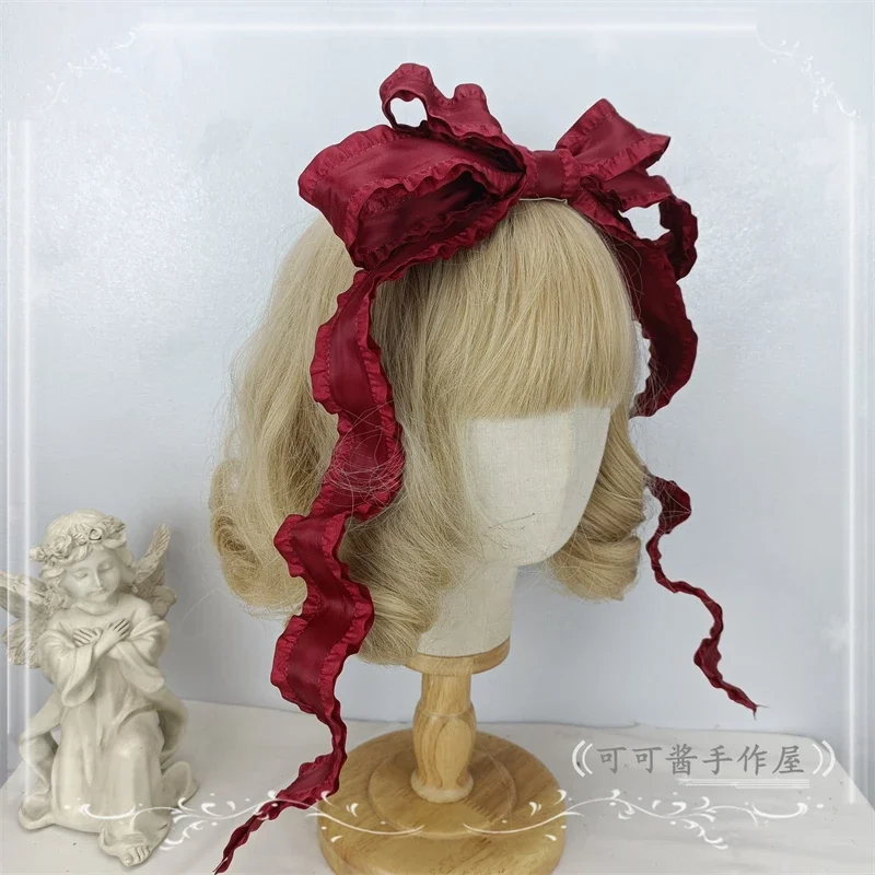 Vintage Bow Hairpins and KC Hairband, Cradle Style Doll Headdress, Elegant Lolita Accessory for Daily Wear and Party Matching