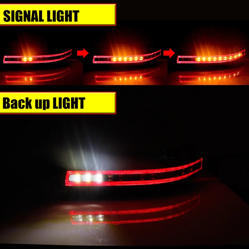 4-in-1 LED Rear Fog Light Backup Light Brake Tail Light Dynamic Turn Signal Light For 2003-2009 Nissan 350Z/Z33 White Amber Red