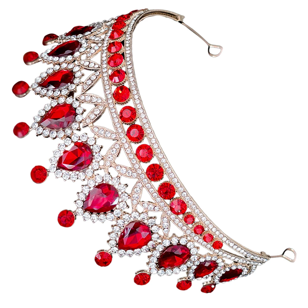 

Baroque Rhinestone Crown Headband for Women Bridal Tiara Birthday Party Homecoming Prom Accessories Decorative