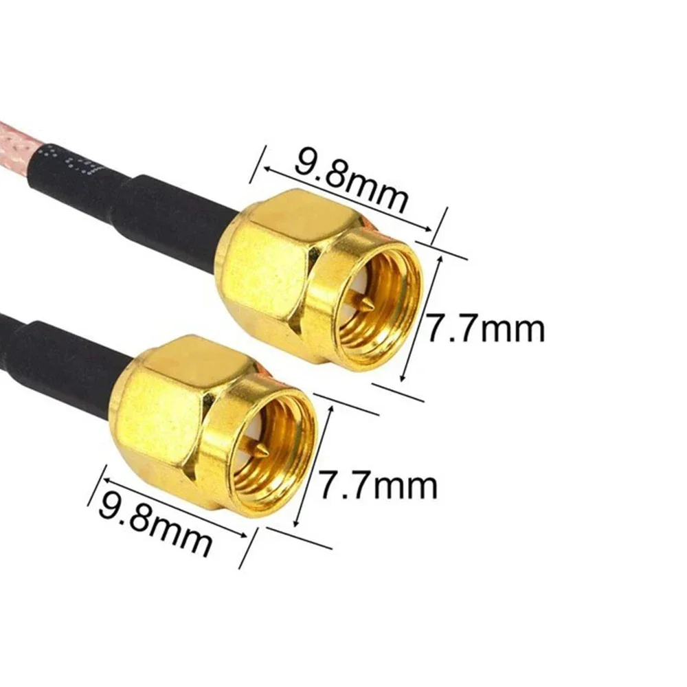 5 قطعة SMA ذكر إلى SMA ذكر RF اقناع كابل RG316 50 أوم خسارة منخفضة عالية التردد حمض الحرارة مقاومة للتآكل هوائي اتصالات #4