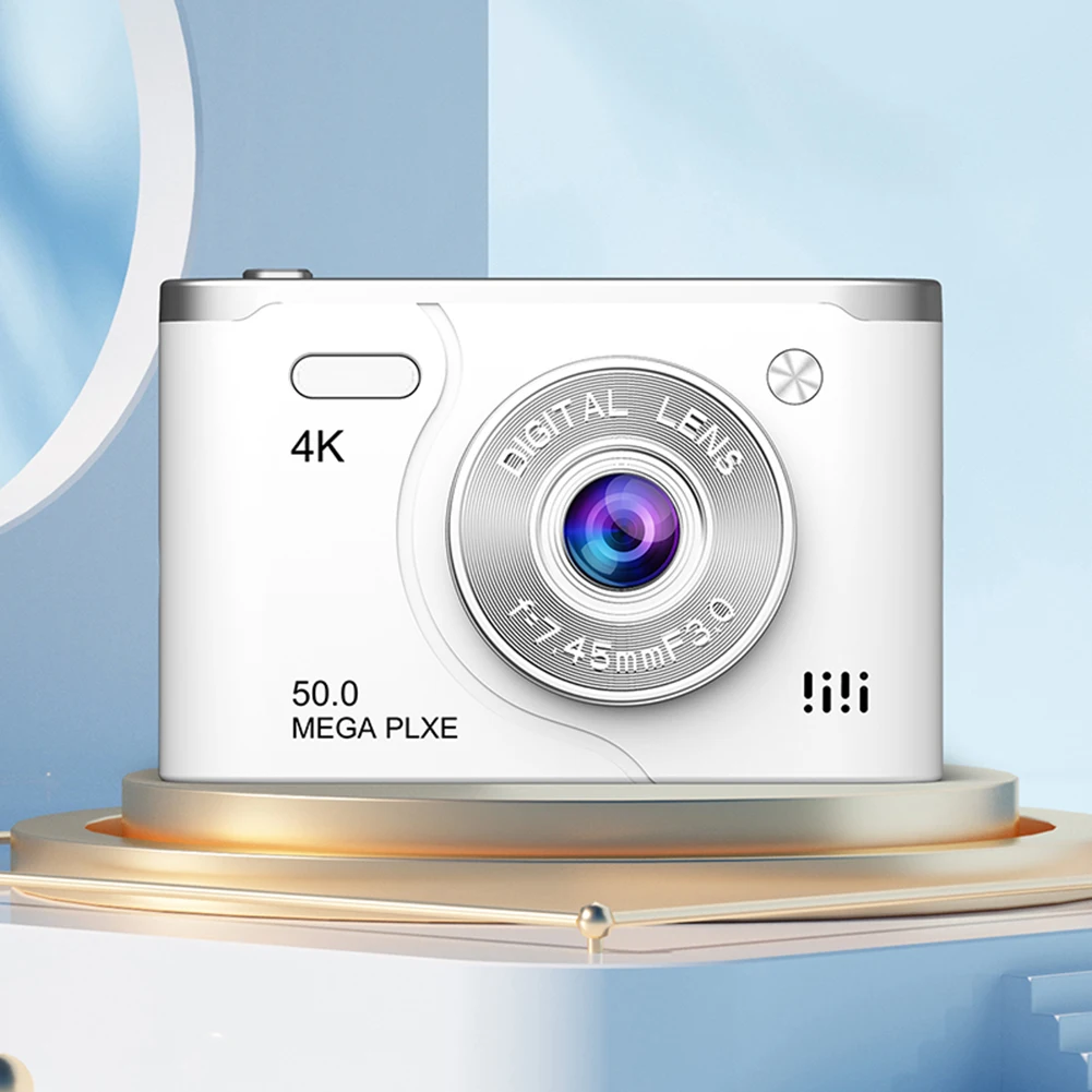 Kamera Digital 8x Zoom Digital Kamera Mirrorless Perjalanan Mini Kamera Fotografi Lensa Ganda Kamera Video Foto untuk Pelajar Perjalanan