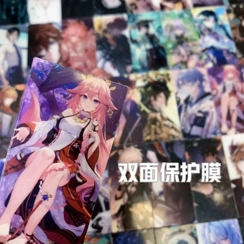 Cartoon Anime Genshin Impact acrylic patch 2/4/6/8cm square sheet charms Handmade DIY keychain PP clip accessory material