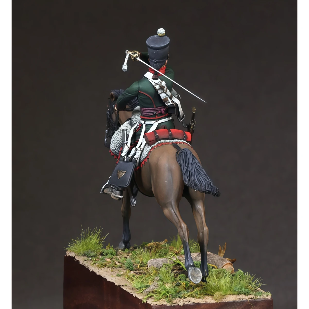 

75MM Resin Unpainted Model Kit, Military Theme, French Cavalry Regiment Hussars Unfinished and Unpainted GK, 1773