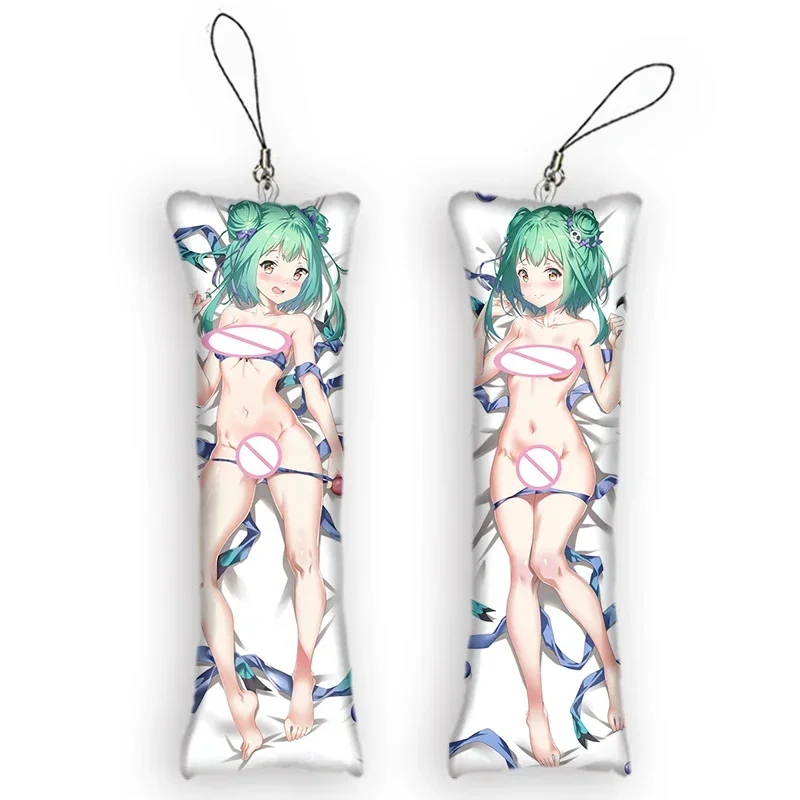 

New Pattern Double-Sided Dakimakura Mini Keychain Cute Anime Key Chain Small Pillow Pendant Funny Bag Pendant