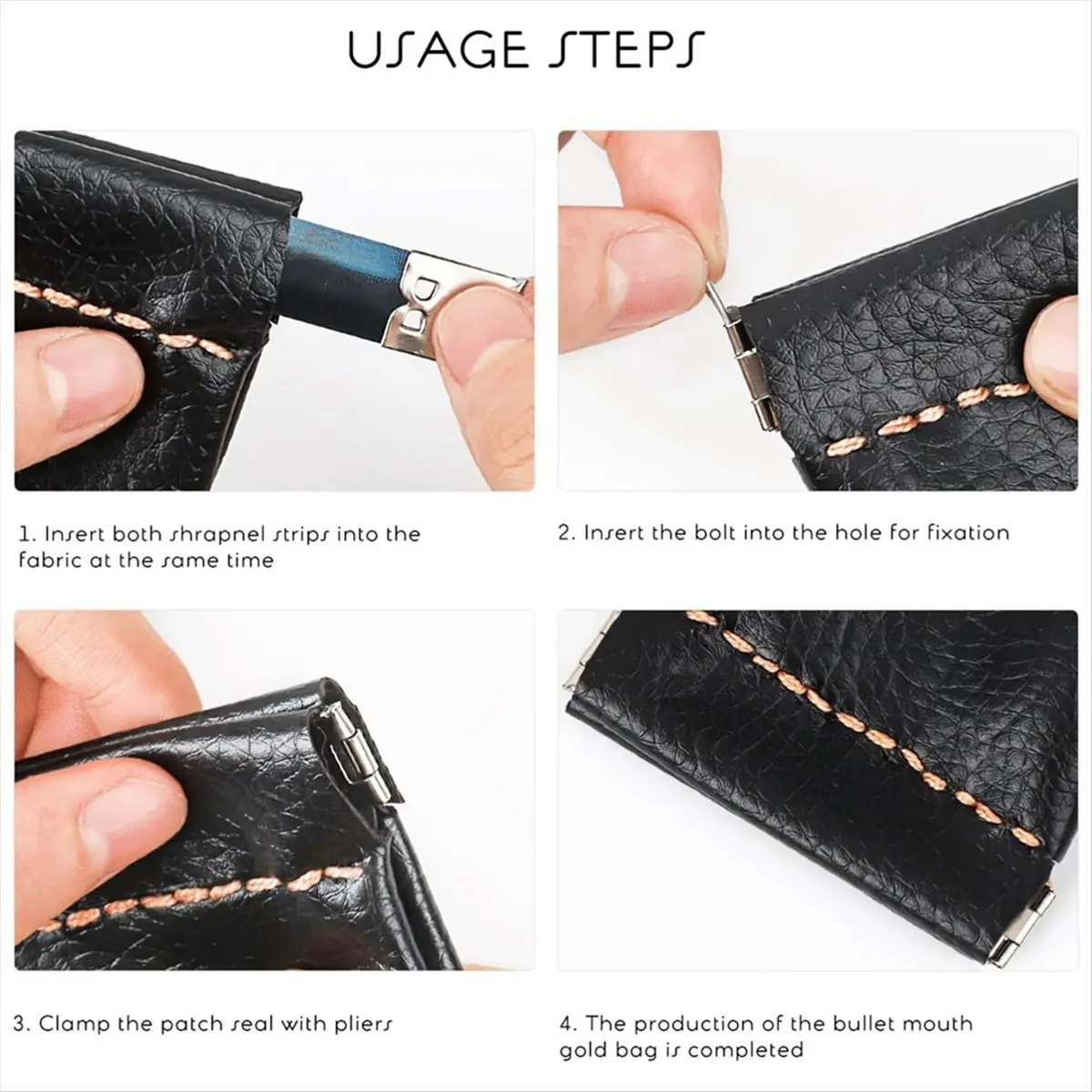 ABQR 20 pezzi cornici flessibili interne in metallo chiusura a bacio, telaio per borsa portamonete cerniere borsa a clip telaio per borsa con chiusura a bacio