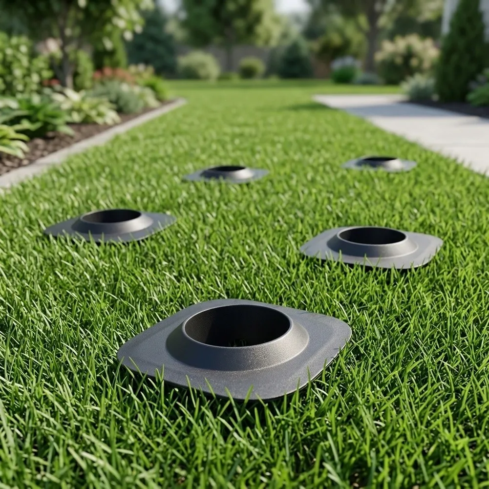 PVC Sprinkler Head Guard Protector That Supports Consistent Water Distribution by Maintaining Sprinkler Position