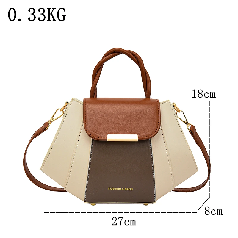 High Quality Soft Leather Handbag Women Luxury Purses Female Bag Designer Patchwork Ladies Shoulder Crossbody Bag Sac A Main New