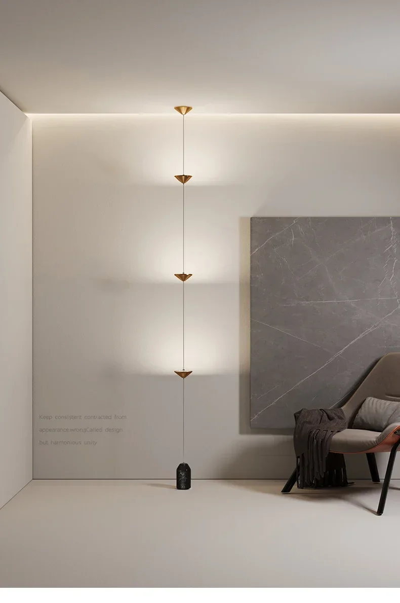 Modern Floor Lamp Pendant Light Luxury Black Atmosphere Light Living Room Sofa Edge Minimalist Bed Head Neutral Decoration Light