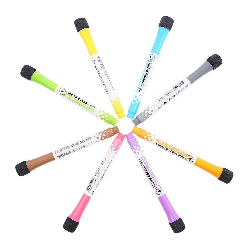 Suministros escolares, marcadores de pizarra magnéticos borrables, tapa de borrador, bolígrafo de Graffiti, bolígrafo de dibujo para niños, bolígrafos de pizarra, marcadores