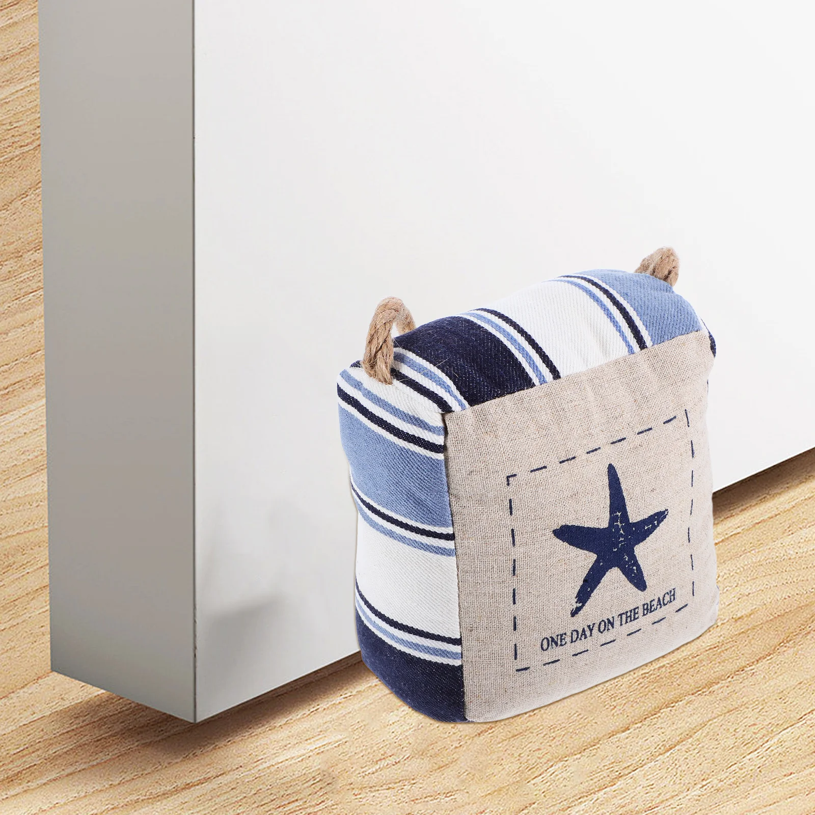 

Nautical Fabric Door Stopper Decorative Weighted Sturdy Floor Protector Bedroom Bathroom Room Home Anti-Collision Doorstops
