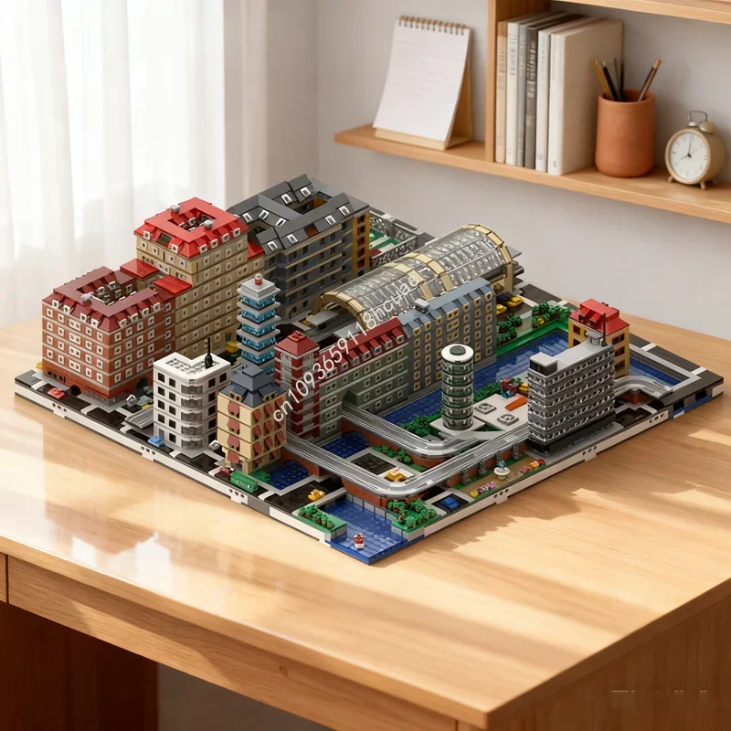 

6989pcs MOC Micropolis Collection 3 Nice Fitting Model Building Blocks DIY Idea Education Christmas Gift Kids Toys Birthday