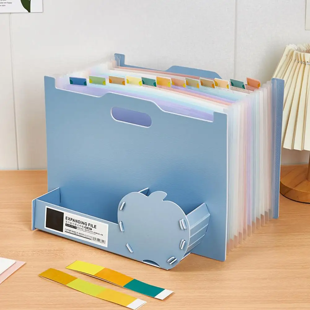 Pasta de arquivo com estojo destacável, Pacote De Órgão Vertical, Documento De Armazenamento De Papel De Exame, Material Estudante