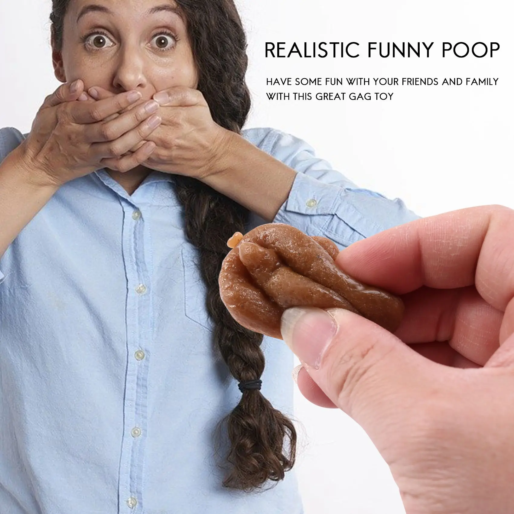 จําลอง Poop ของเล่นที่สมจริงและตลก Poop ของเล่นปลอม Poop Prank ของขวัญ Soft Poop ของเล่น