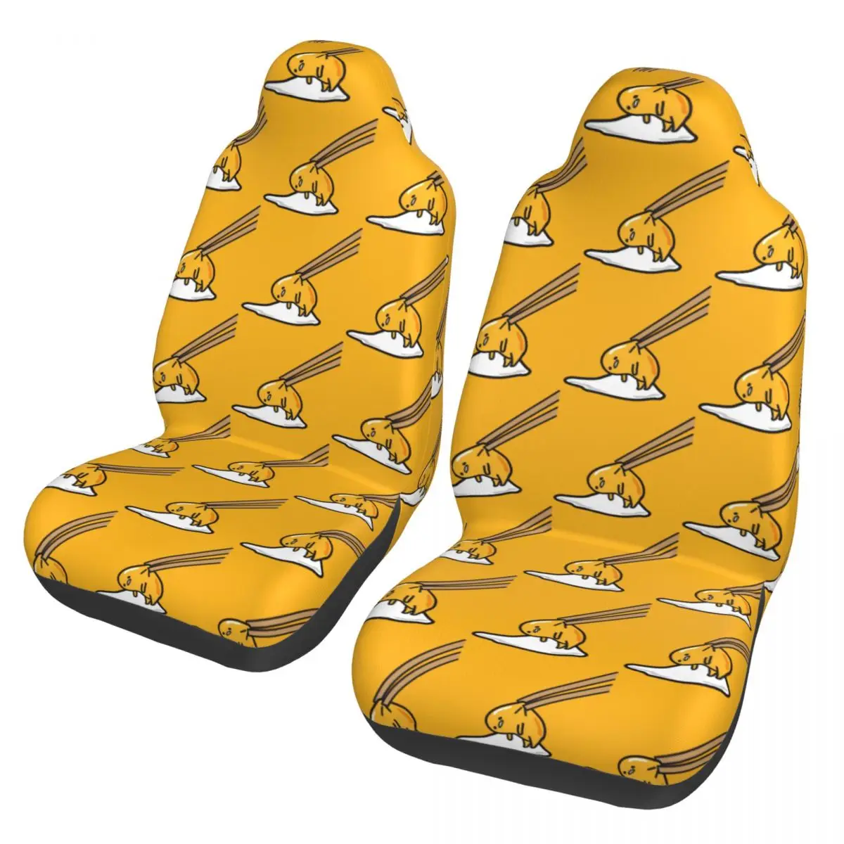 Gudetama Universal-Autositzbezug für die meisten Autos, geeignet für alle Arten von Modellen, Lazy Egg Cartoon-Autositzmatte, Polyester, Angeln