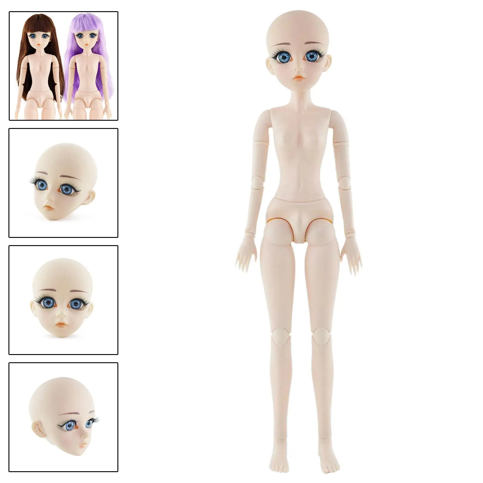 Boneca BJD super flexível ornamentos, engraçado 22 móveis articulados, moda, planície