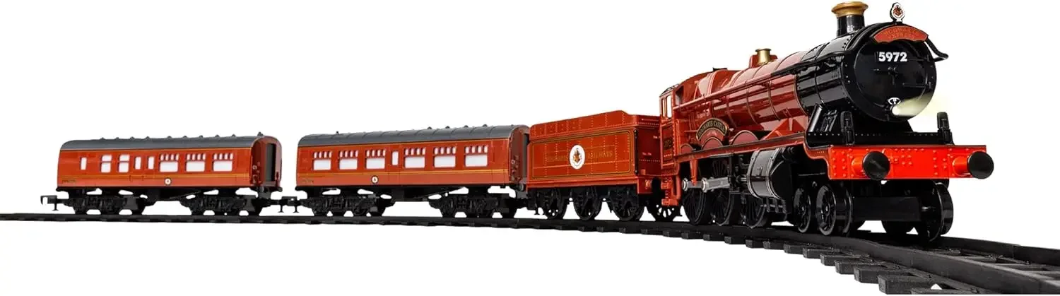 Operated Hogwarts Express Toy Train Set with Locomotive, Train Cars, Track & Remote with Authentic Train Sounds,