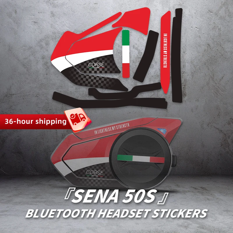 

Used For SENA 50S Motorcycle Earphone Colorful Decoration Decals Protection Stickers Multiple choices