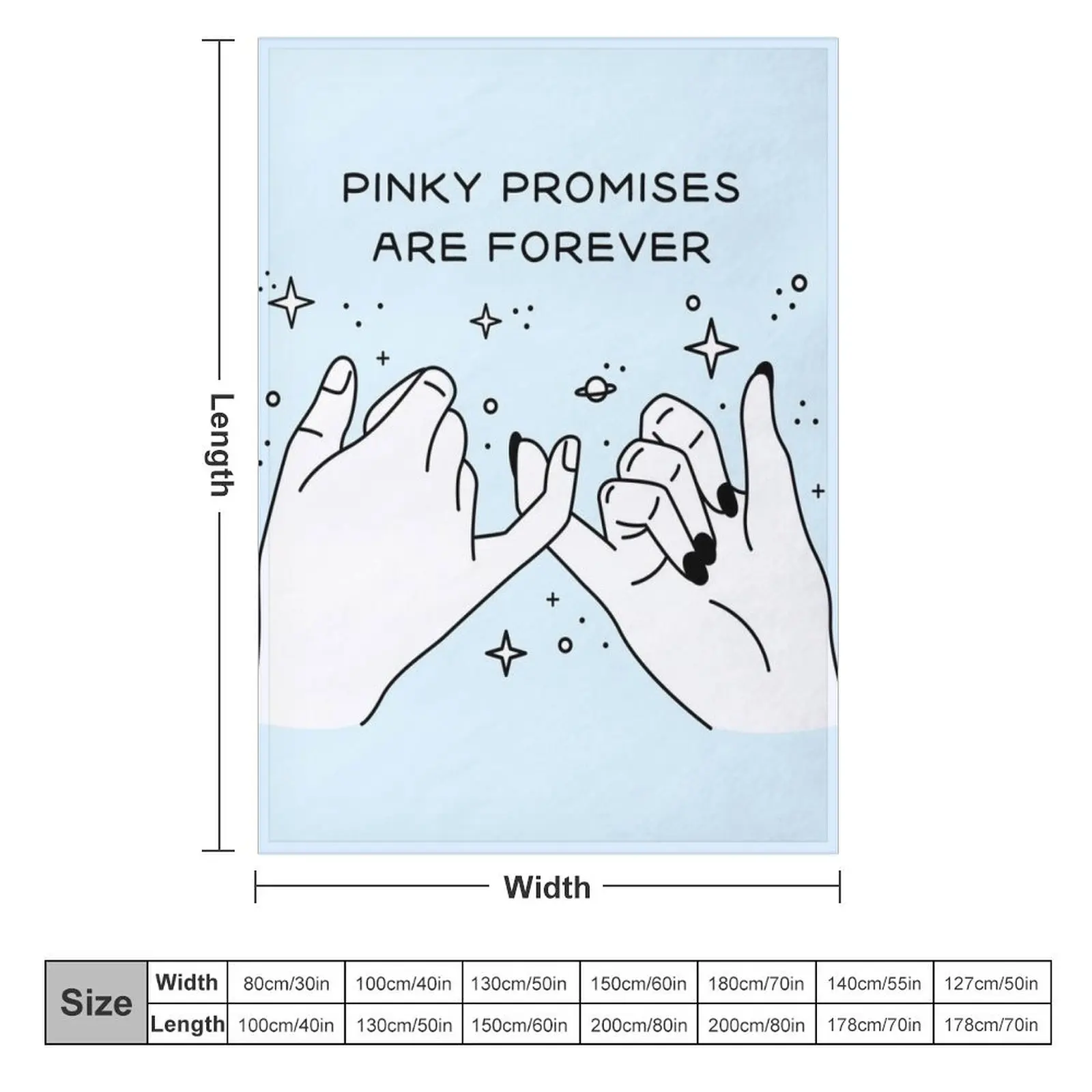 Pinky Promises Are Forever Throw Blanket bed plaid Plaid Blankets Sofas Of Decoration Blankets