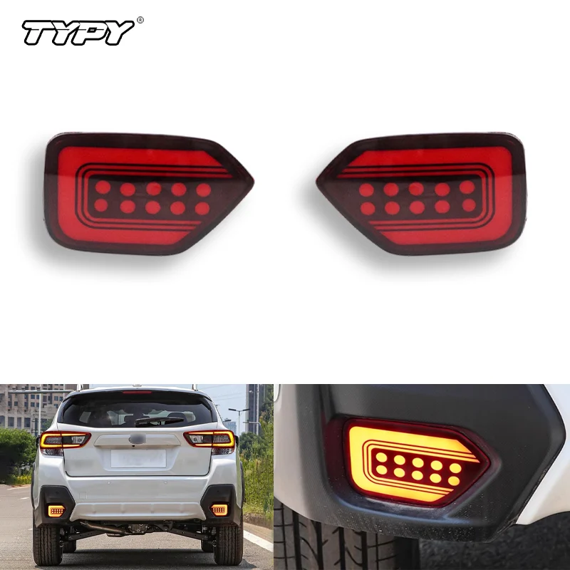 

TYPY Rear Bumper Light For Subaru XV 2018 - 2023 Outback 2015 - 2020 Tail Brake Fog Light Reflector Dynamic Turn Signal lamp