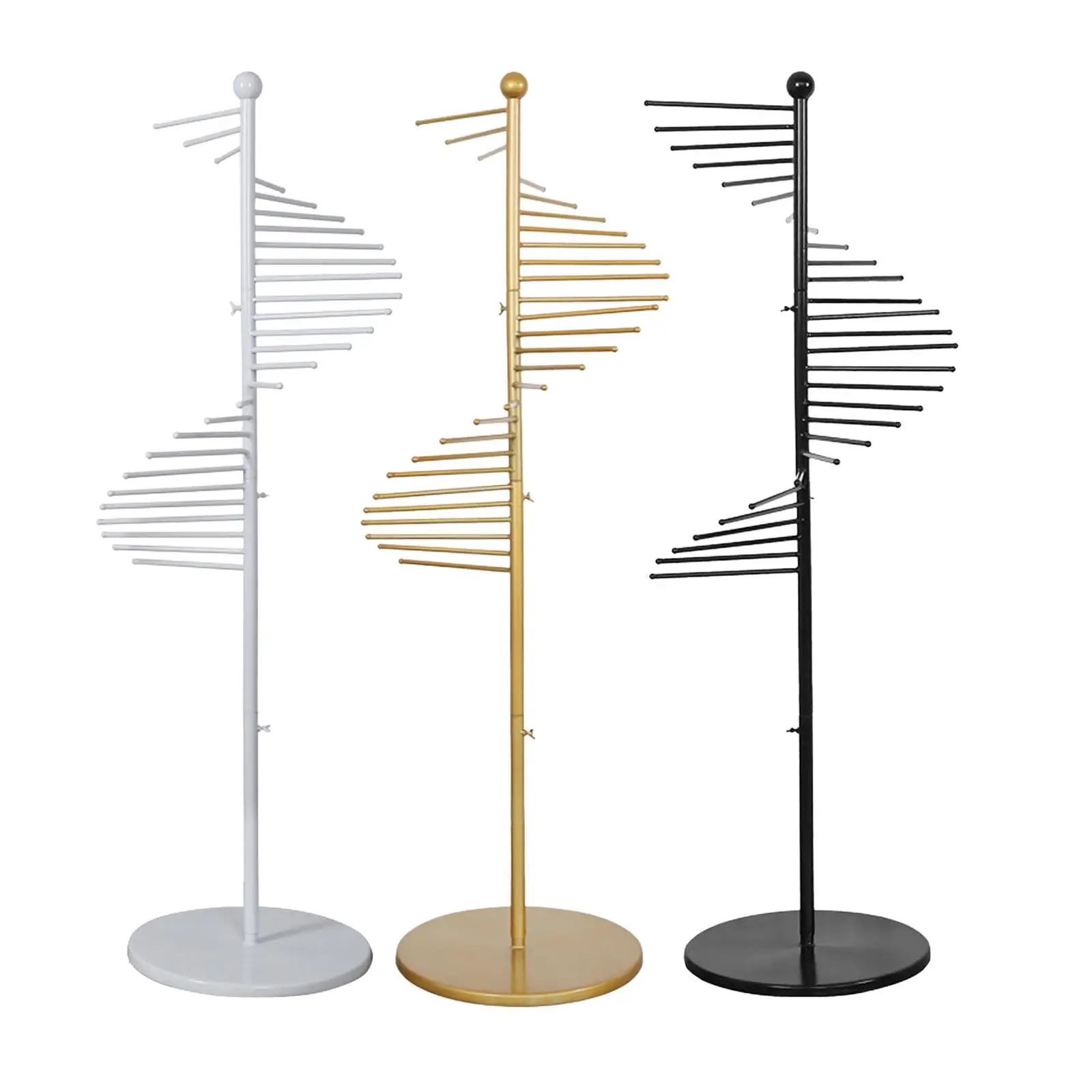 Scarf Display Rack Spiral Scarf Holder Novelty Multipurpose Organizer Shelf Floor Display Stand for Belts Ties Cloakroom Home view 6