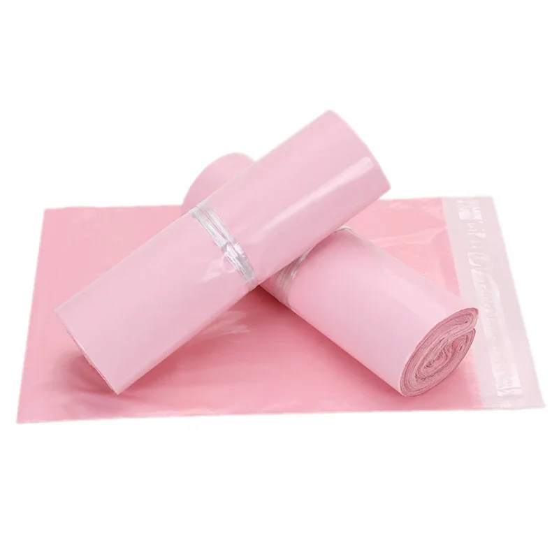 50PCS Pink Translucent Waterproof Courier Bags Thick Storage Envelope for Secure And Organized Storage