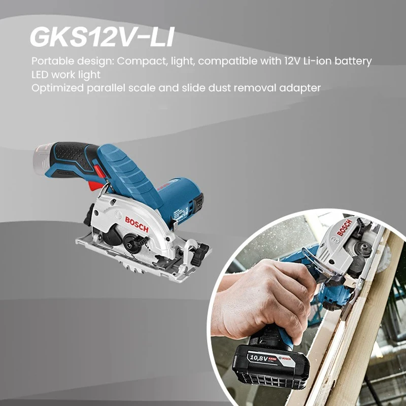 BOSCH GKS 12V-LI Electric Circular Saw Professional Multifunctional Rechargeable Cordless Woodworking Circular Saw