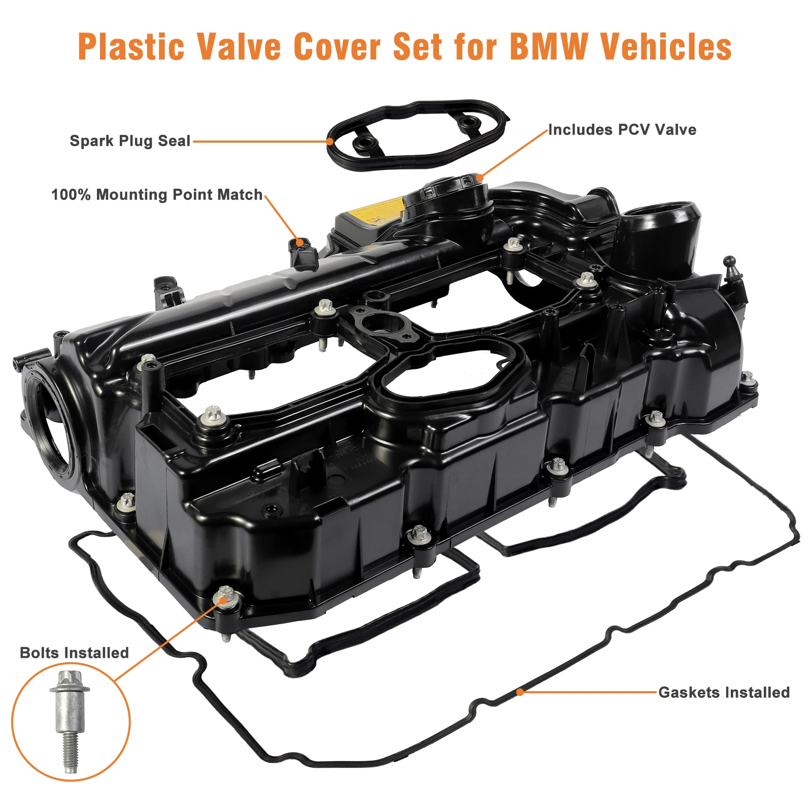 

Valve Cover 11127588412 11127625477 For BMW N20 2.0L Turbo Prevent Oil Leak For F30 320i F10 528i X3 F25 Seal Gasket Kit