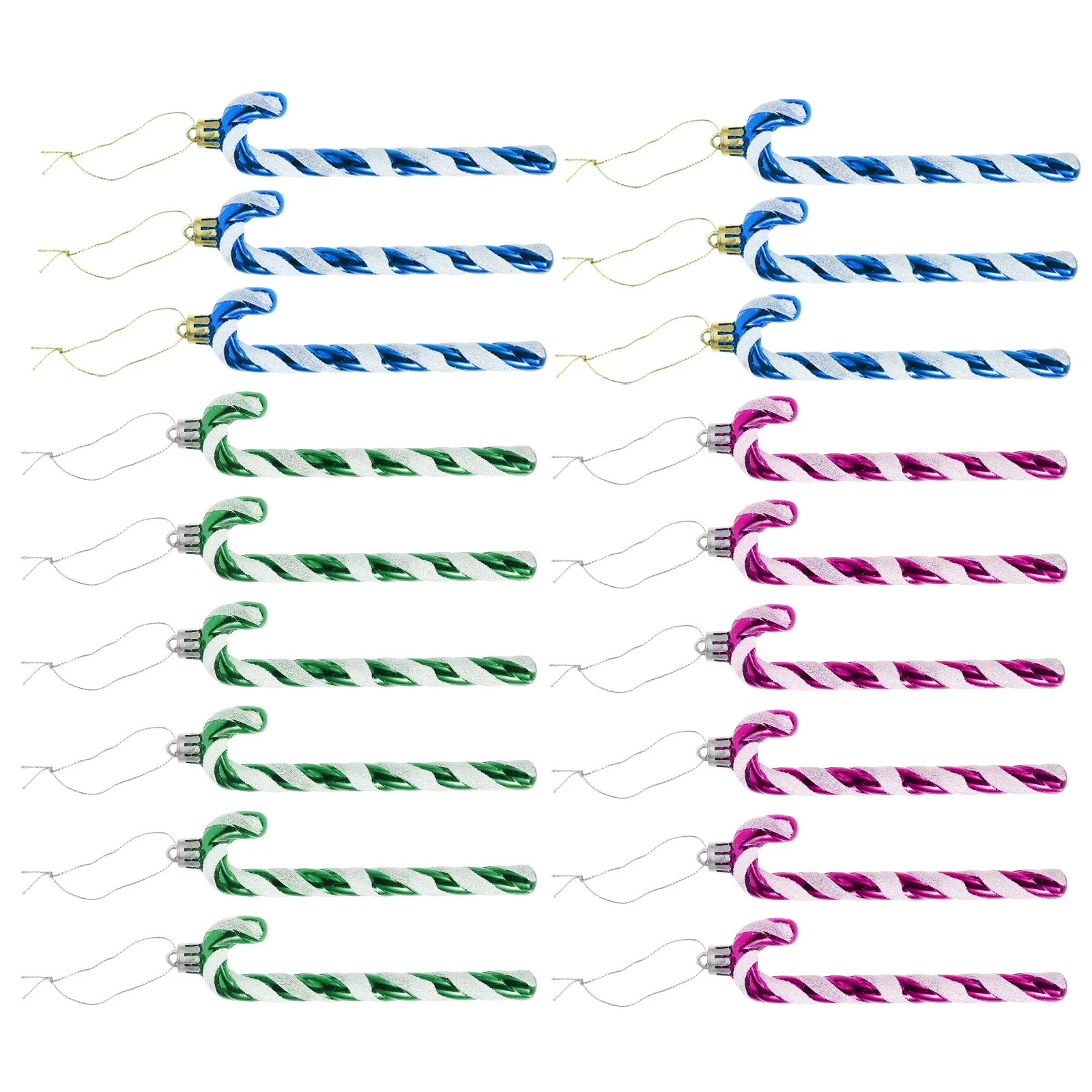 

18Pcs Christmas Decoration Hanging Pendant Crutch Shape Premium Tree Ornament for Holiday Party Wall Door Decor Xmas Gift