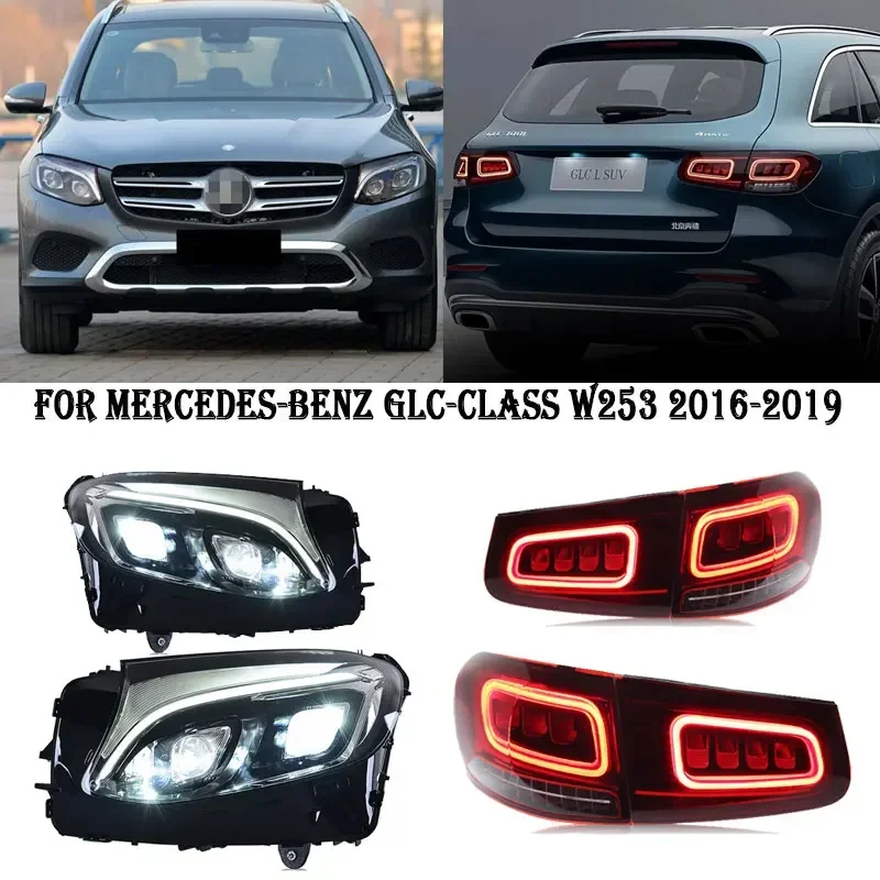 

Car Headlights with Taillight For Mercedes-Benz GLC CLASS W253 2016-2019 LED Auto Headlamp Assembly Projector Lens Accessories