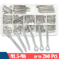 304 Stainless Steel Cotter Pin for Automotive Mechanic Power Equipment Car M1.5 M2 M2.5 M3 M4 M5 M6 Hairpin U-pin Split Pins Kit
