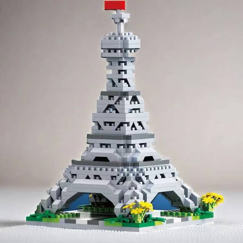 1890 Pieces of World-Famous Building Eiffel Tower Building Block Set, Halloween, Christmas, and Thanksgiving Gifts view 3