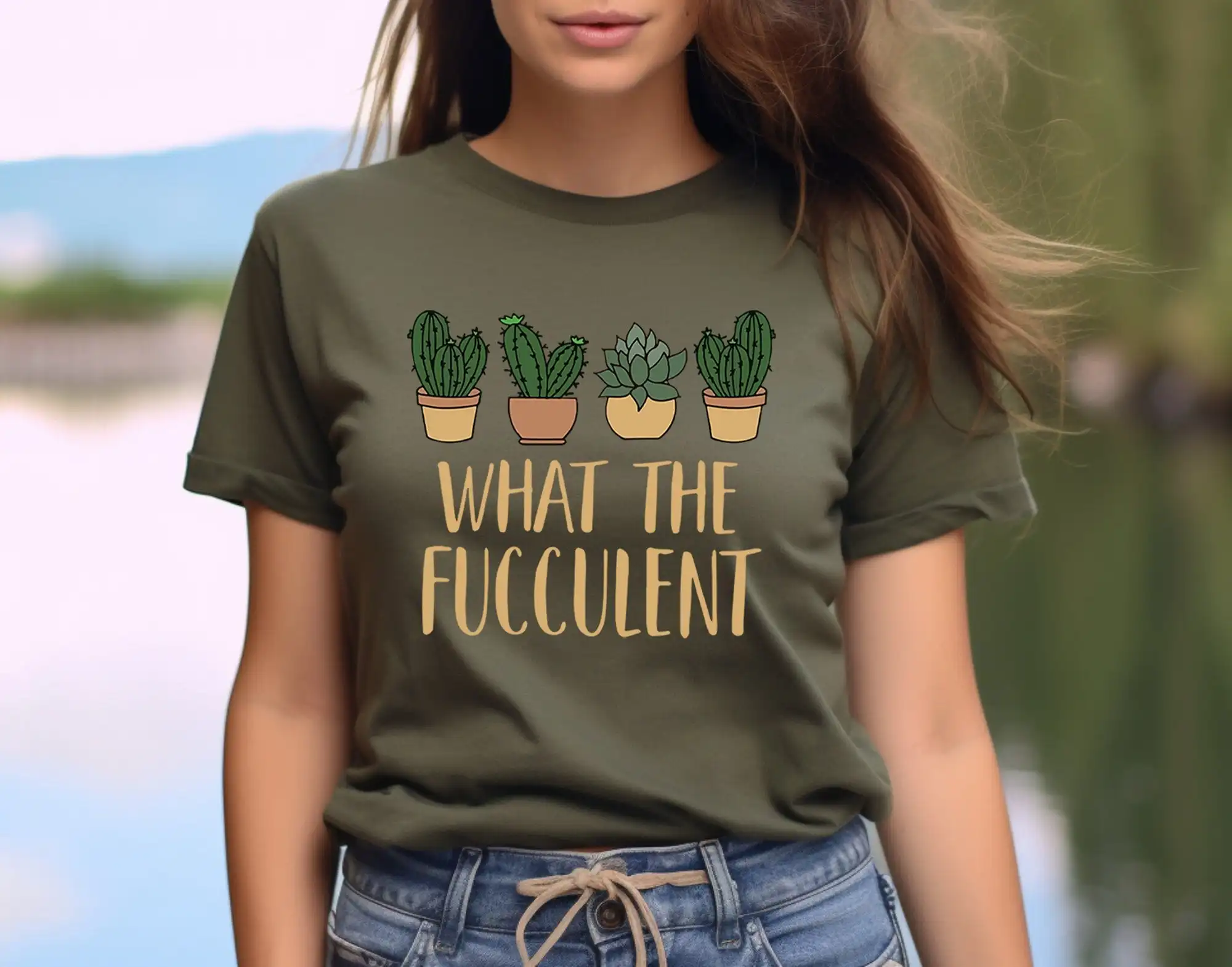 What The Fucculent T Shirt Succulent Plant Lover Funny