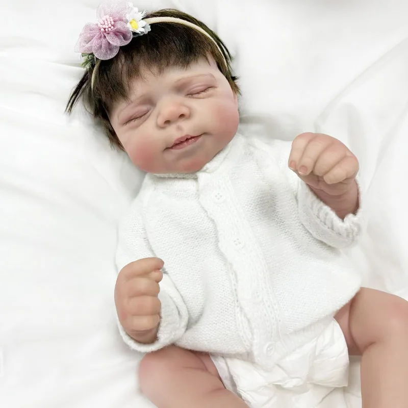 NPK 19''Handmad Full Body Vinyl Reborn Pascale 3D Huid met Zichtbare Aderen Hoge Kwaliteit Collectible Art Doll