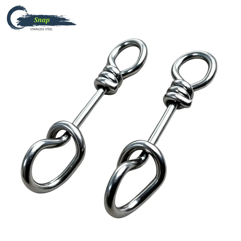 30/60 Stück Angelclips, Schnellverschluss-Verbinder für Angelköder, Schnellwechsel-Clips für Salzwasser-Angeln, Edelstahl-Angelzubehör – Detail 1