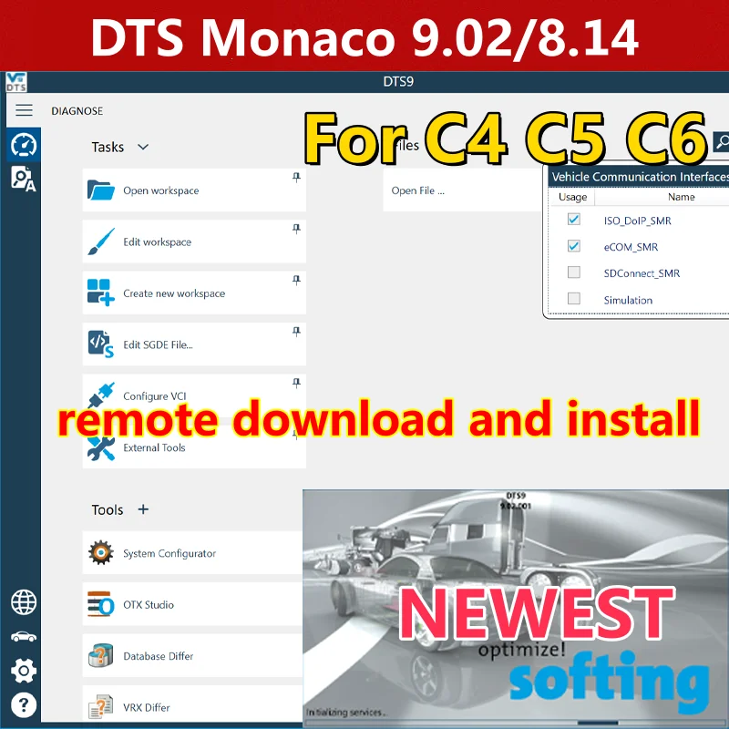 2026 NEW! DTS Monaco V9.02 / DTS V8.14 for MB Star C4 C5 C6 multiplexer VCI for openport Free Online Installation and Activation