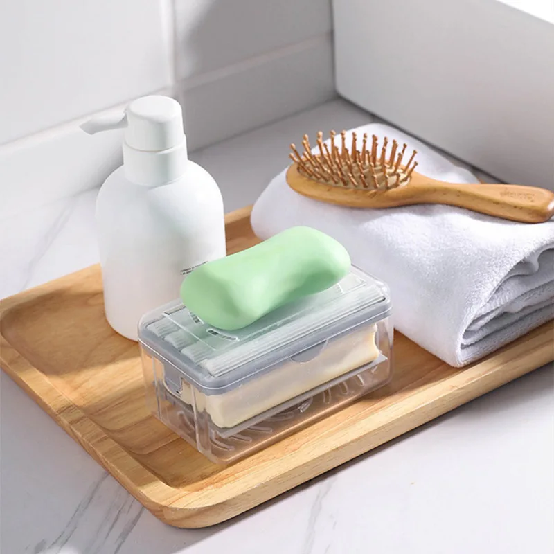 Hand Rubbing Foam Soap Box Drum Laundry Tool Storage Box Drain Rack Travel Laundry Portable Multi-functional Foam Box With Lid